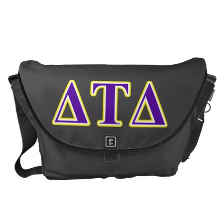Delta Tau Delta Yellow And Purple Letters Messenger Bag