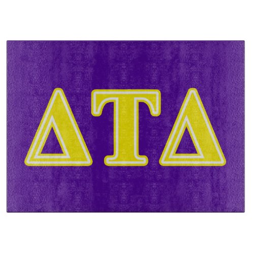 Delta Tau Delta Yellow Letters Cutting Board