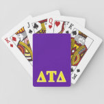 Delta Tau Delta Yellow Letters Playing Cards at Zazzle