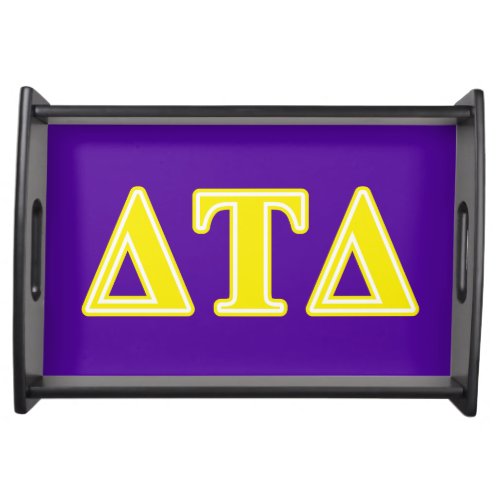 Delta Tau Delta Yellow Letters Serving Tray