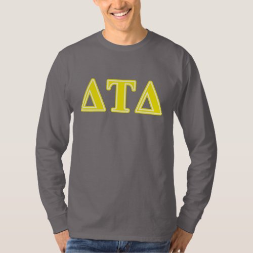 Delta Tau Delta Yellow Letters T_Shirt