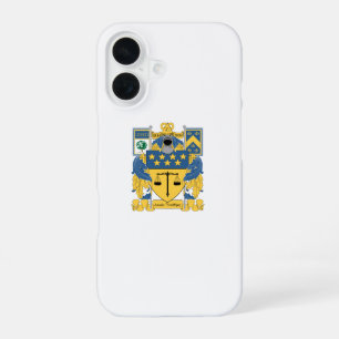 Delta Upsilon Fraternity Blue & Gold Coat of Arms iPhone 16 Case