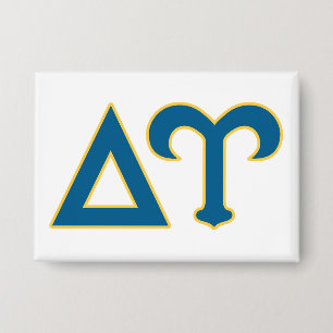 Delta Upsilon Fraternity Greek Letters Blue & Gold Button
