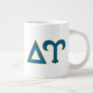 Delta Upsilon Fraternity Greek Letters Blue & Gold Giant Coffee Mug