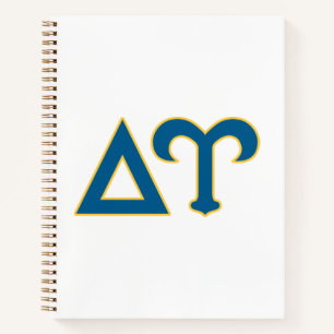 Delta Upsilon Fraternity Greek Letters Blue & Gold Notebook