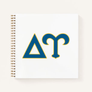 Delta Upsilon Fraternity Greek Letters Blue & Gold Notebook