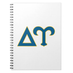 Delta Upsilon Fraternity Greek Letters Blue & Gold Notebook