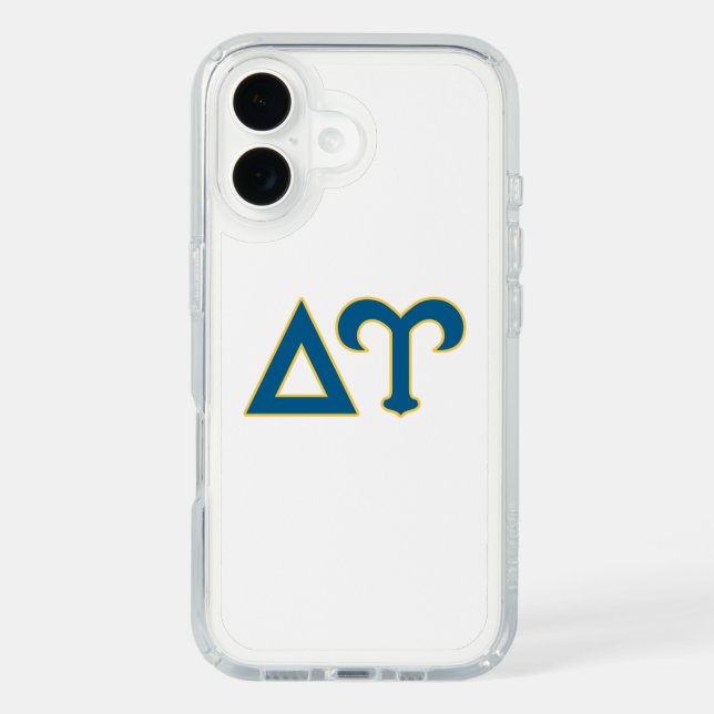 Delta Upsilon Fraternity Greek Letters Blue & Gold Speck iPhone Case (Front)