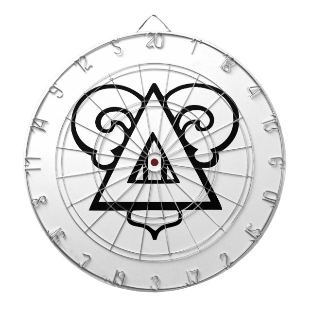 Delta Upsilon Fraternity Iconic Triangle Logo Dart Board (Front)