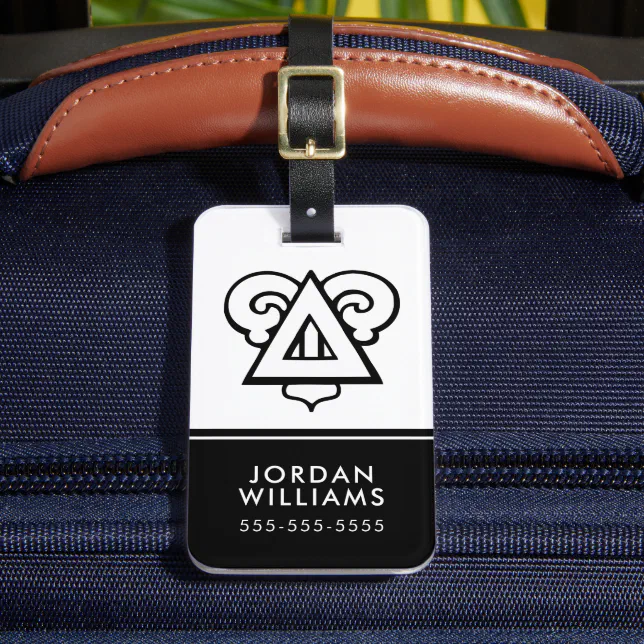 Delta Upsilon Fraternity Iconic Triangle Logo Luggage Tag | Zazzle