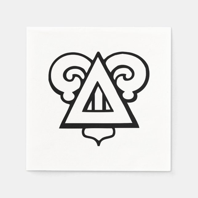 Delta Upsilon Fraternity Iconic Triangle Logo Napkins (Front)