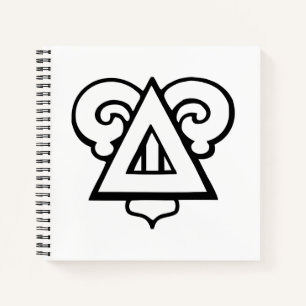Delta Upsilon Fraternity Iconic Triangle Logo Notebook