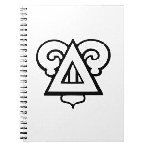 Delta Upsilon Fraternity Iconic Triangle Logo Notebook