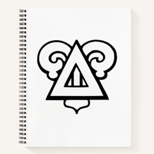 Delta Upsilon Fraternity Iconic Triangle Logo Notebook