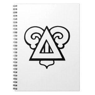 Delta Upsilon Fraternity Iconic Triangle Logo Notebook