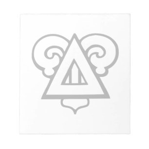 Delta Upsilon Fraternity Iconic Triangle Logo Notepad