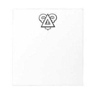 Delta Upsilon Fraternity Iconic Triangle Logo Notepad