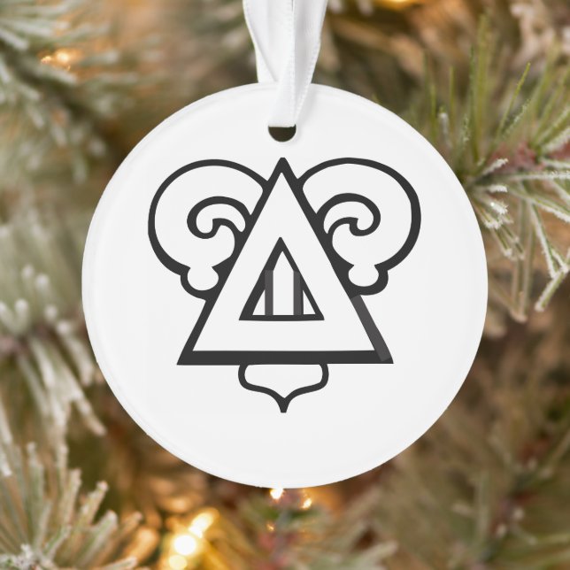 Delta Upsilon Fraternity Iconic Triangle Logo Ornament (Tree)