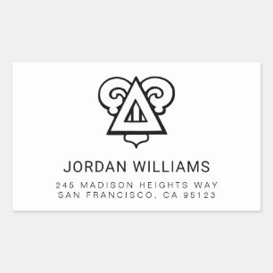 Delta Upsilon Fraternity Iconic Triangle Logo Rectangular Sticker