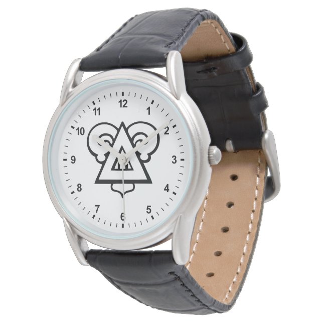 Delta Upsilon Fraternity Iconic Triangle Logo Watch (Angled)