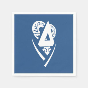 Delta Upsilon Fraternity Logo White on Blue Napkins