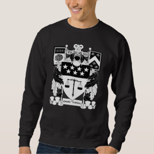 Delta Upsilon Fraternity Official Coat of Arms BW Sweatshirt