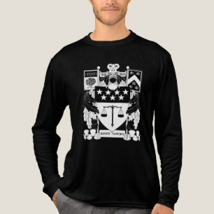 Delta Upsilon Fraternity Official Coat of Arms BW Tri-Blend Shirt