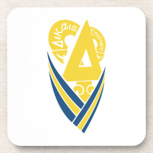 Delta Upsilon Fraternity Stylized Delta Beverage Coaster