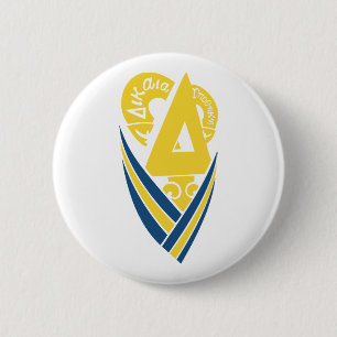 Delta Upsilon Fraternity Stylized Delta Button