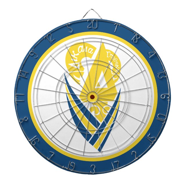Delta Upsilon Fraternity Stylized Delta Dart Board (Front)