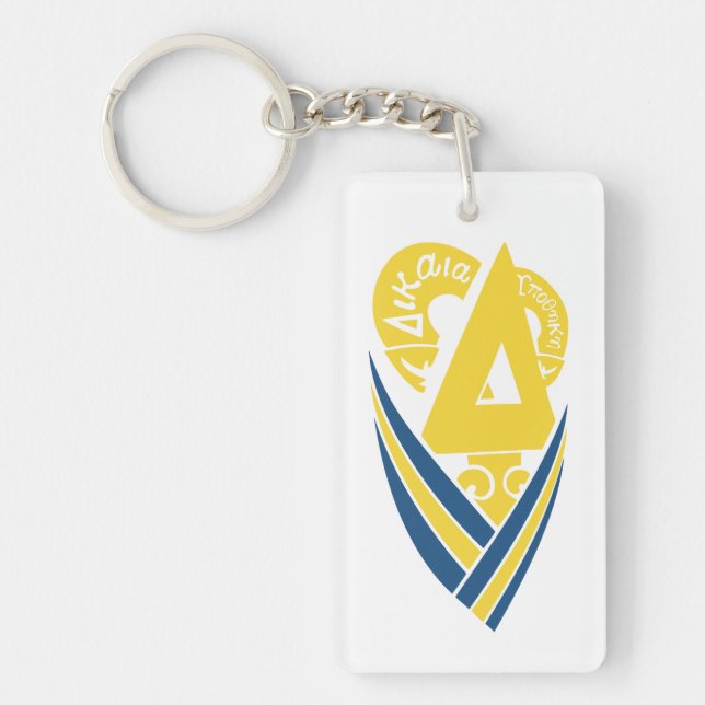Delta Upsilon Fraternity Stylized Delta Keychain (Front)