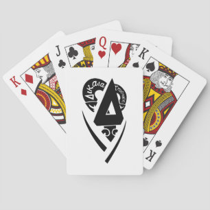 Delta Upsilon Fraternity Stylized Delta Logo B&W Poker Cards
