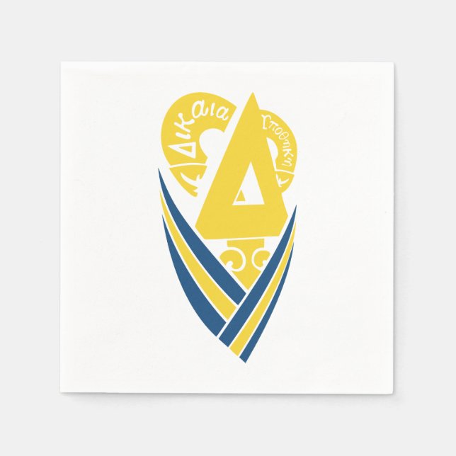 Delta Upsilon Fraternity Stylized Delta Napkins (Front)