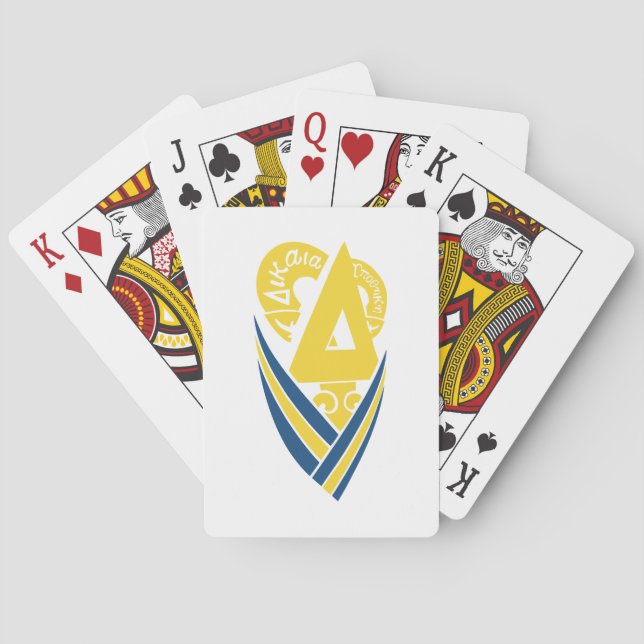 Delta Upsilon Fraternity Stylized Delta Poker Cards (Back)