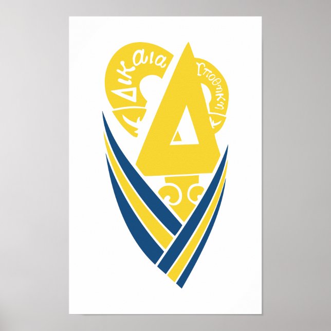 Delta Upsilon Fraternity Stylized Delta Poster (Front)
