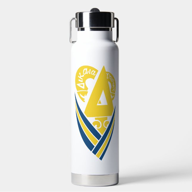 Delta Upsilon Fraternity Stylized Delta Water Bottle (Front)