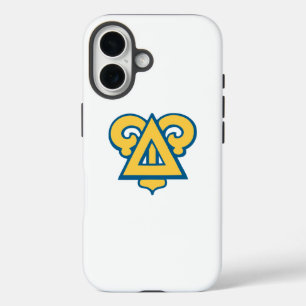 Delta Upsilon Fraternity Triangle Blue & Gold iPhone 16 Case