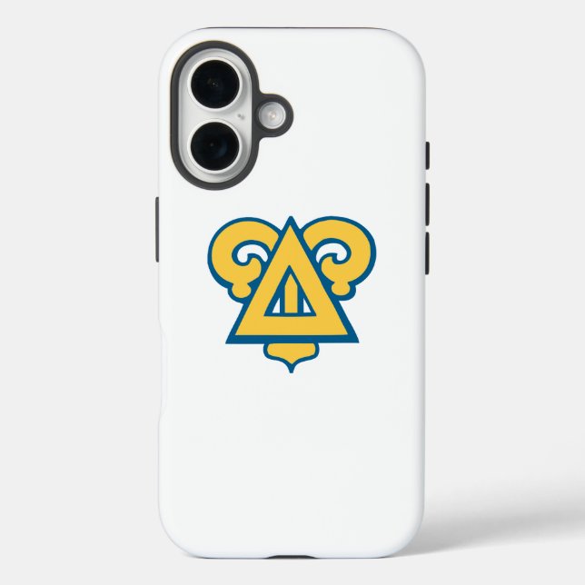 Delta Upsilon Fraternity Triangle Blue & Gold Case-Mate iPhone Case (Back)
