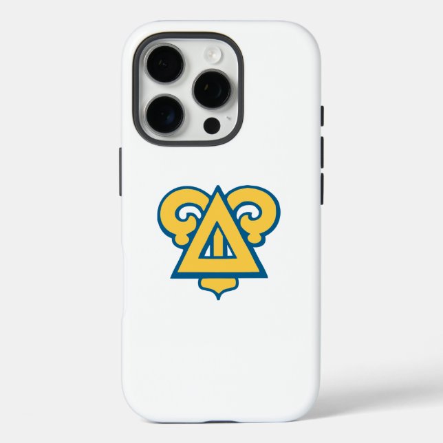 Delta Upsilon Fraternity Triangle Blue & Gold Case-Mate iPhone Case (Back)