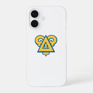 Delta Upsilon Fraternity Triangle Blue & Gold iPhone 16 Case