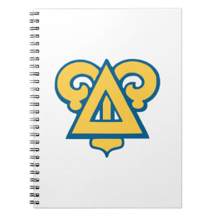 Delta Upsilon Fraternity Triangle Blue & Gold Notebook