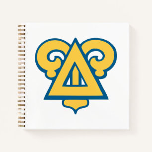 Delta Upsilon Fraternity Triangle Blue & Gold Notebook