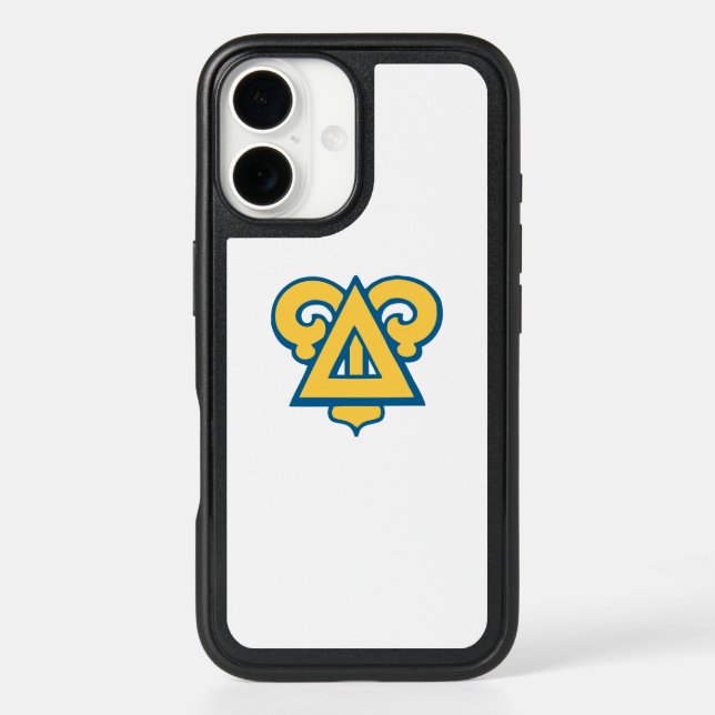 Delta Upsilon Fraternity Triangle Blue & Gold Otterbox iPhone Case (Back)