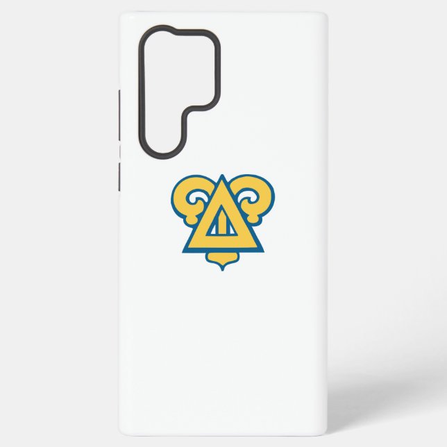 Delta Upsilon Fraternity Triangle Blue & Gold Samsung Galaxy Case (Back)