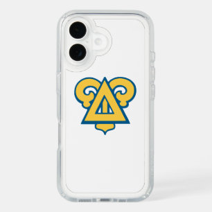 Delta Upsilon Fraternity Triangle Blue & Gold iPhone 16 Case