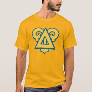 Delta Upsilon Fraternity Triangle Blue & Gold T-Shirt