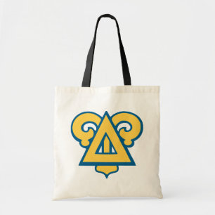 Delta Upsilon Fraternity Triangle Blue & Gold Tote Bag