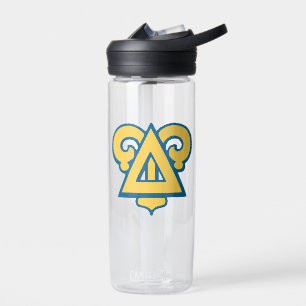 Delta Upsilon Fraternity Triangle Blue & Gold Water Bottle