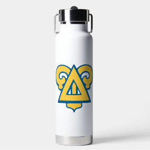 Delta Upsilon Fraternity Triangle Blue & Gold Water Bottle