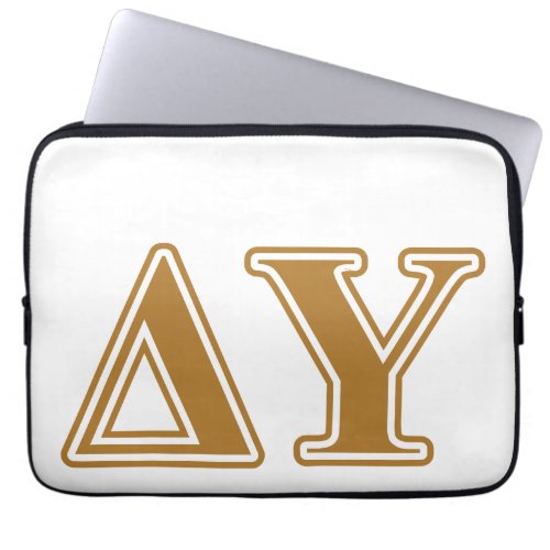 Delta Upsilon Gold Letters Laptop Sleeve